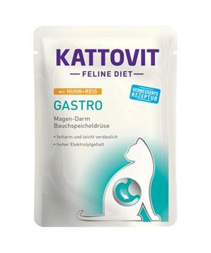 Kattovit Cat Gastro kuře a rýže kapsa 85g