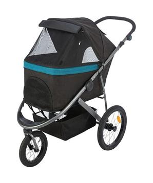 Kočárek BUGGY na vzduchových pneu,  60 x 112 x 120 cm, nosnost 20 kg, černá/petrolejová