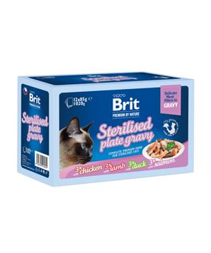 Brit Premium Cat D Fillets Gravy FamPlate Steril.