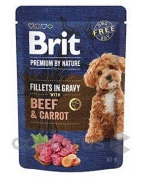 Brit Premium Dog Fillets Gravy Beef&Carrot 85g