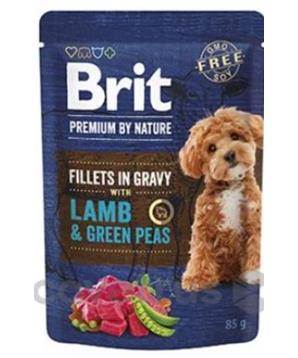 Brit Premium Dog Fillets Gravy Lamb&Green Peas 85g